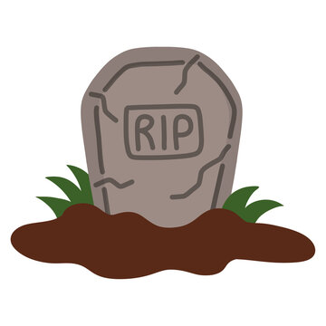 cartoon illustration of a gravestone 