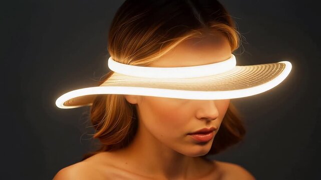 Stream of Light: Minimalist Headwear Art