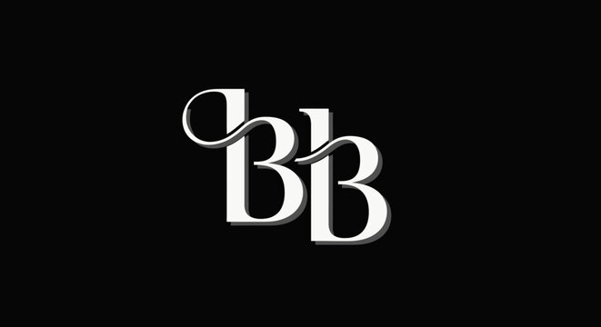 Classical serif lettering of the letters BB.