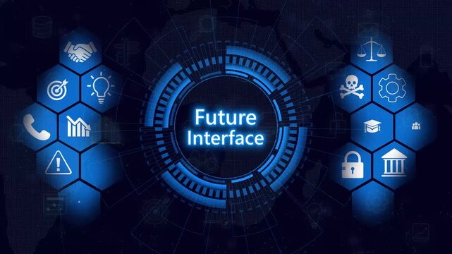 Artificial intelligence animation. Futuristic human brain interface concept. Robotic system. Intellectual programming of future human. AI Digital background. Motion design 4k on transparent.