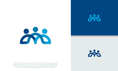 Fototapeta premium Human Resources Consulting Company, Global Community Logo 