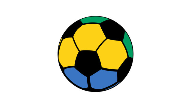 gabon football flag, color vector illustration