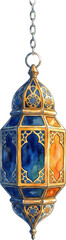 Arabic Islamic lantern watercolor art © ararara