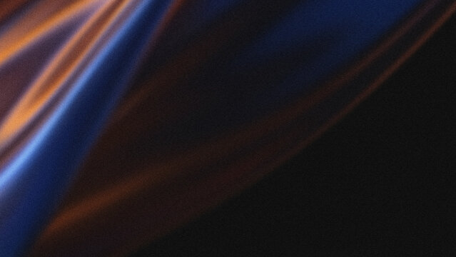 Abstract background featuring soft flowing fabric drapes with moody orange and blue lighting effects for artistic graphic design projects and modern digital presentations with elegant textures