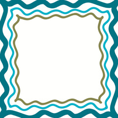 Fototapeta premium Illustration of a square-shaped frame. Suitable for a cute photo frame, notebook design, or creating a seamless pattern.
