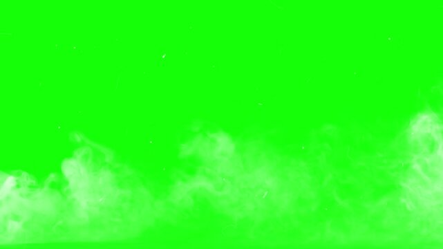 Green screen background with smoke and streaks of light on a bright green color for video production and special effects