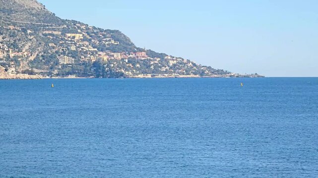 View of the Baie des Fourmis in Beaulieu-sur-Mer, on the French Riviera