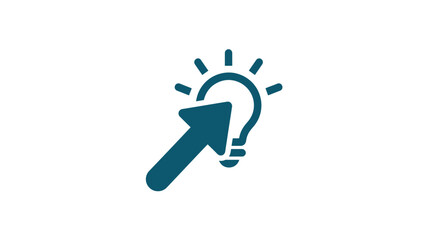 Fototapeta premium Idea Light Bulb Arrow Icon.