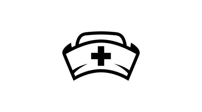 Nurse Hat Medical Symbol Icon.