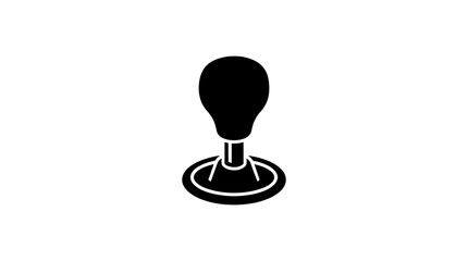 Black joystick on white background. © Mojah