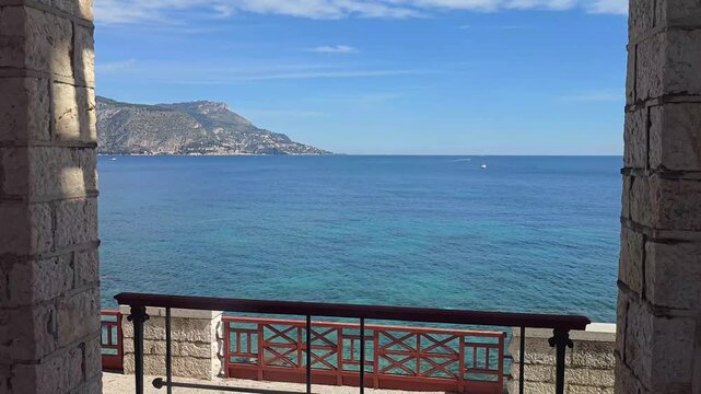 View of the Baie des Fourmis in Beaulieu-sur-Mer, on the French Riviera