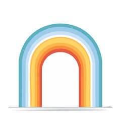Fototapeta premium Flat design rainbow arch vector