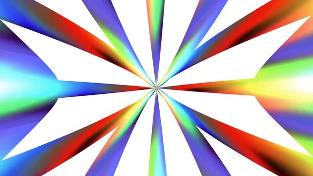 Abstract psychedelic rainbow colored pattern with a central spiral.