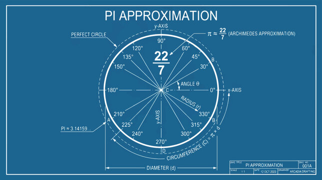 Pi Approximation Circle Diagram