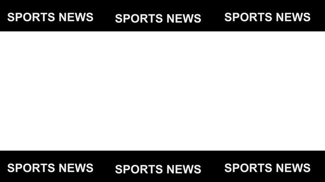 Sports live broadcast presentation animation. Intro to Sports News Broadcast Studio with Modern Technology and Global Network Coverage, Sport News Background.