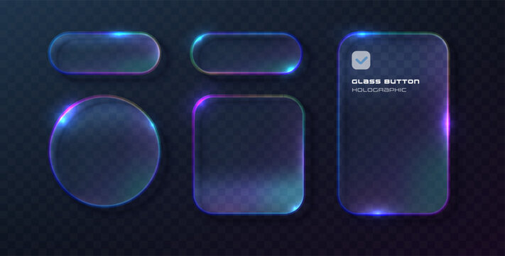 3D glass morphism UI kit with liquid shapes, glowing borders, and transparent effects. Modern interface elements for digital design projects and web applications.