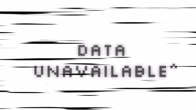 Data Unavailable Glitch Error Screen Animation