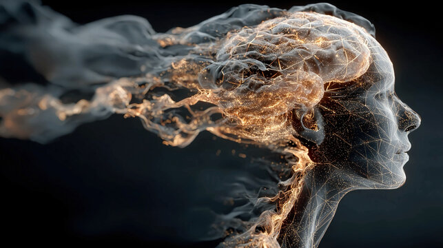 Consciousness transfer visualization showing neural mapping digital mind migration AI-assisted cognition futuristic neural networks and abstract brain technology illustration