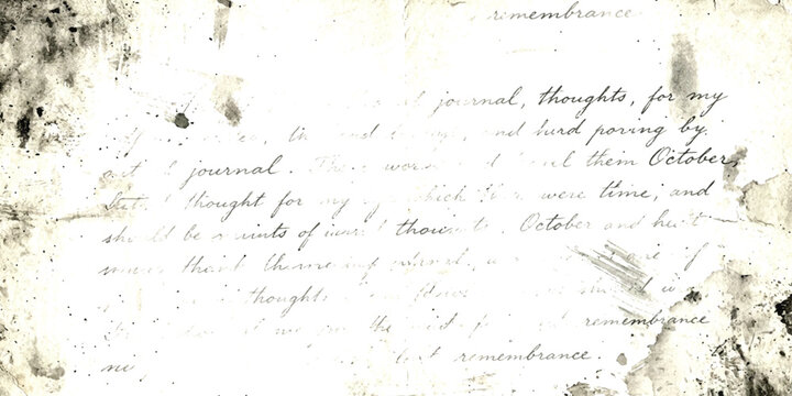 Old vintage handwritten letter with cursive ink script on aged paper texture