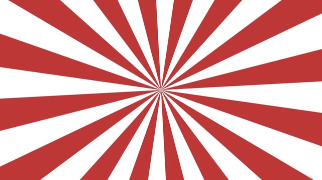 Retro Red and White Sunburst Rotating Beam Background Optimized for Creative Video Editors