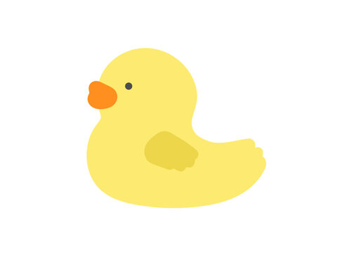 横向きのアヒルのイラスト