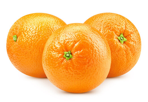 Orange isolated white background