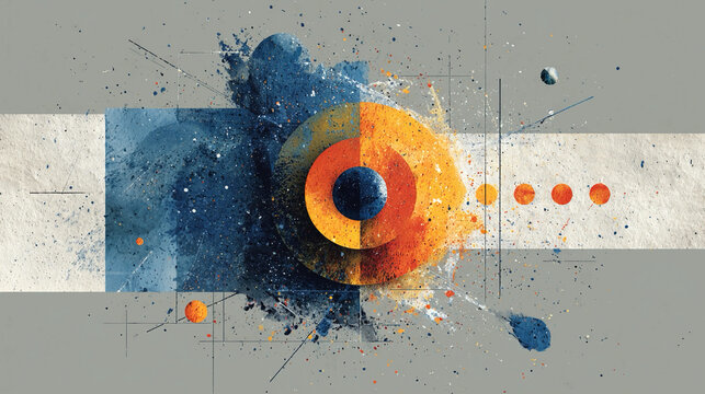 Consistency - Harmonized abstract forms conceptual uniformity visual coherence dynamic energy alignment minimalistic composition expressive symbolic stability