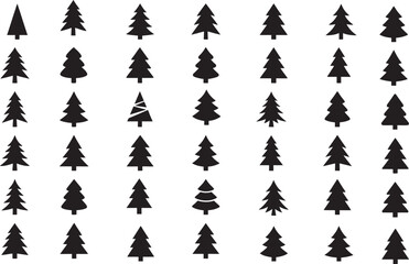 Obraz premium Black silhouette trees