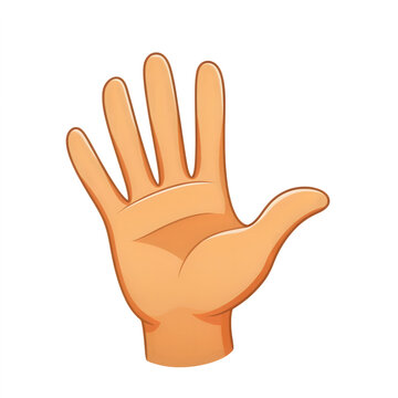A high five hand gesture in cartoon style against transparent background