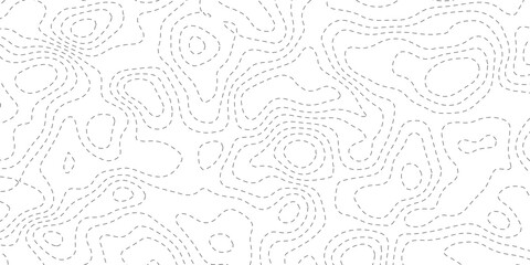 Black and white Topographic map like abstract backdrop. Fractal lines, organic pattern print, Seamless earth line, Wavy lines shaped like the contours of the land, geographic grid map, mountain, area © abi