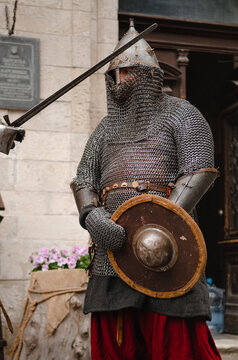 medieval knight with sword