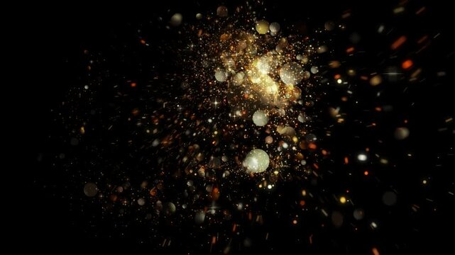 3D animation of exploding confetti