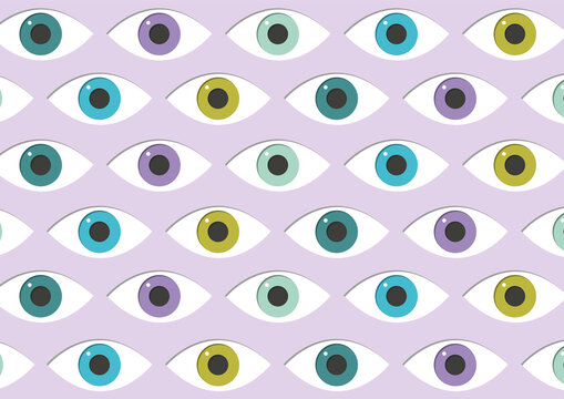 Various eye colours, illustration