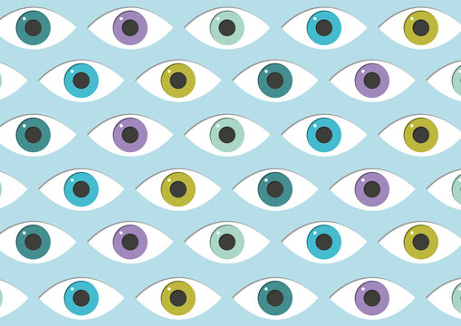Various eye colours, illustration
