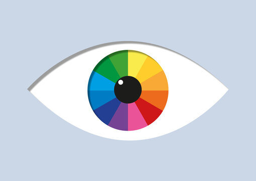 Eye colour wheel, conceptual illustration