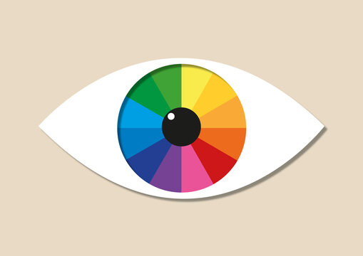 Eye colour wheel, conceptual illustration