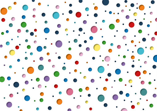 Multicoloured dots, illustration
