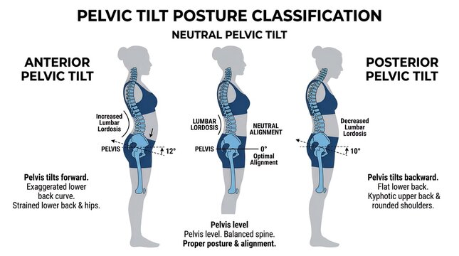 Pelvic Tilt Posture Classification Infographic Anterior Posterior Neutral