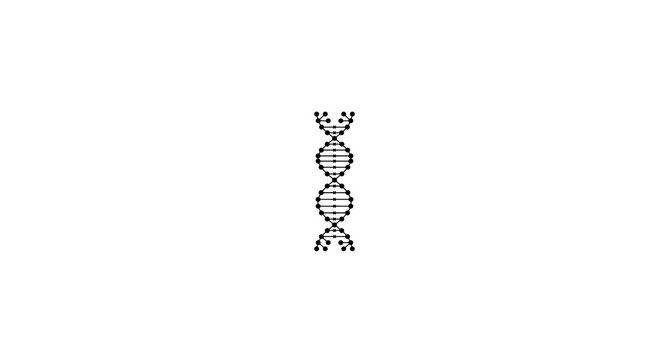 DNA Structure Line Vector Genetic Code Genome Research Illustration