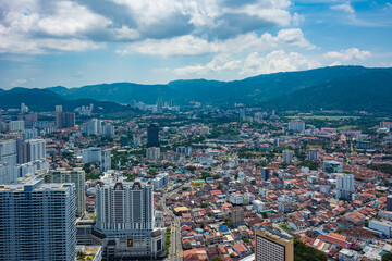 Obraz premium George Town, Penang, Malaysia; cityscape at a sunny afternoon.