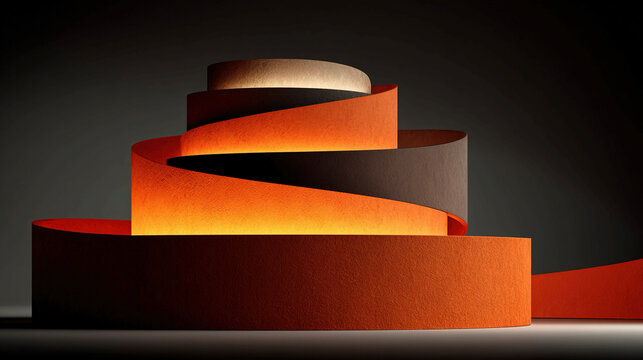 Conceptual layering - Abstract stacked forms conceptual depth visual energy strata dynamic composition minimalistic representation expressive symbolic multi-level abstraction