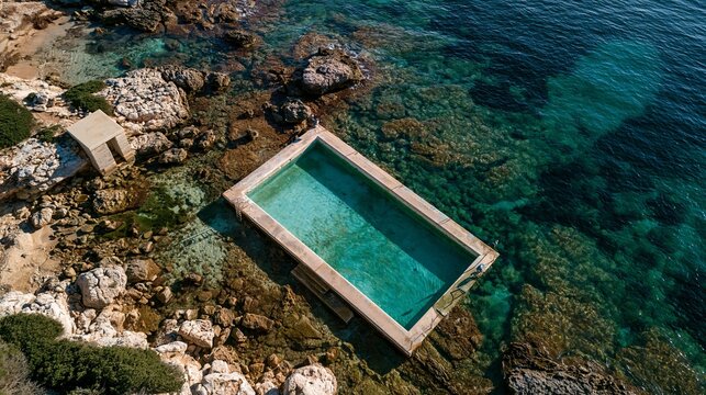 Mallorca's empty pool sits in Spain's Balearic Islands.