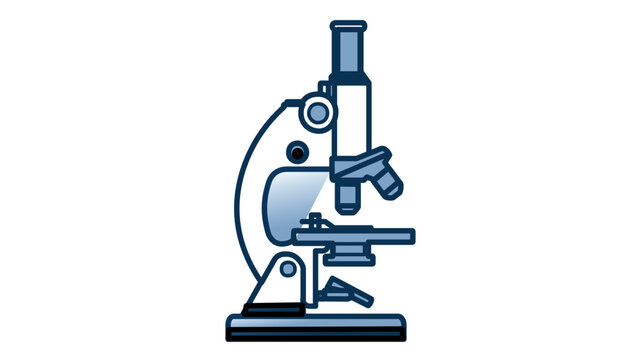 Detailed laboratory compound microscope line icon with editable stroke, a perfect scientific illustration for biology education, school lab equipment, and research study vector icon design.