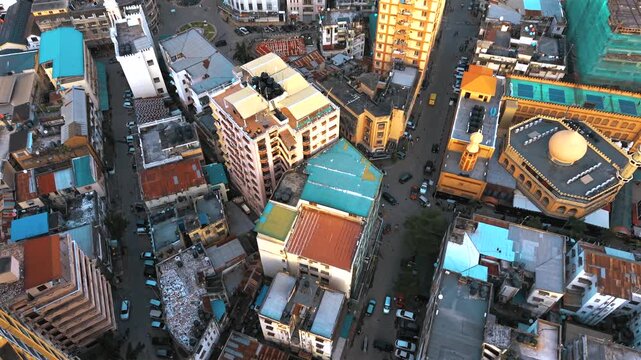 Aerial view of Dar es Salaam showcasing urban growth, business districts, and a rapidly developing economy.