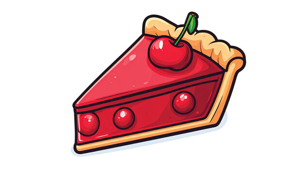 A slice of cherry pie dessert.
