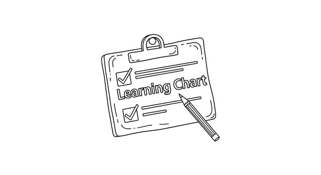 Clipboard with Learning Chart Paper.