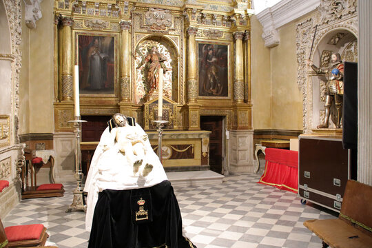chapel in a gothic cathedral in zamora in spain 