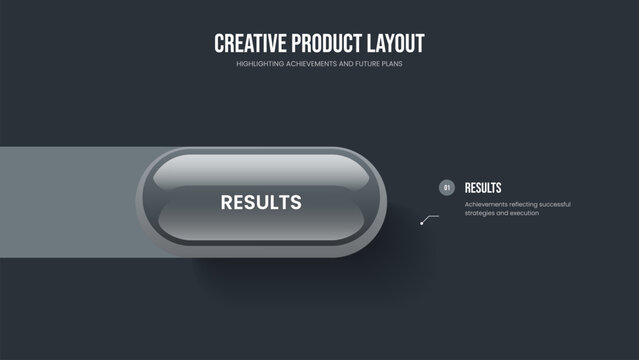 Investor Campaign 1 Element Diagram Presentation Design. Service Solution One Option Infographic Frame Template. Corporate Performance Slide Layout Vector Illustration.
