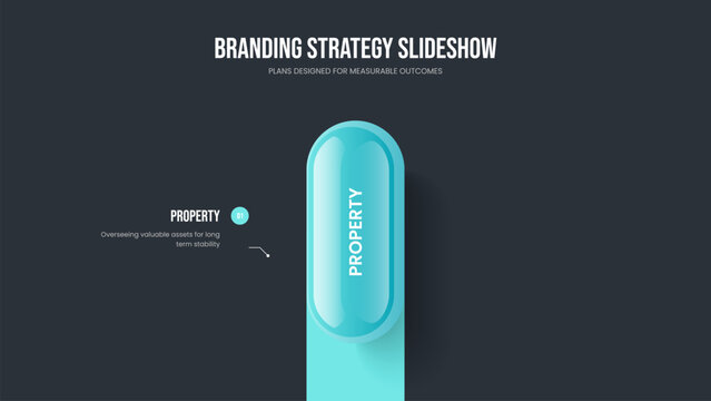 Company Growth Slideshow Layout Vector Illustration. Sales Visualization One Element Diagram Slide Template. Modern Planning 1 Option Infographic Presentation Design.