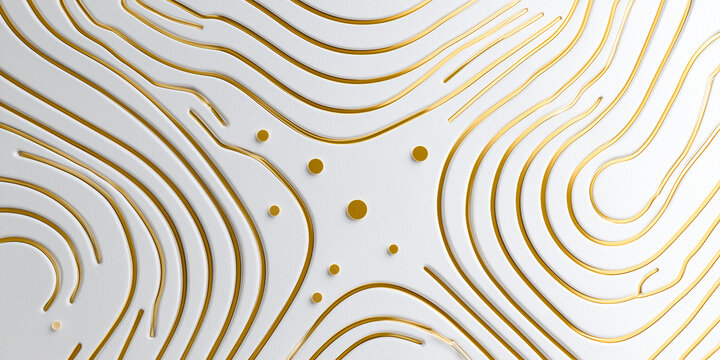 A sleek matte white futuristic polymer material texture with integrated gold microchip circuits and lines viewed from above